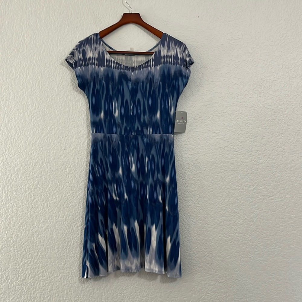 Athleta Bamboo Dolman Blue Dress - Picture 2 of 11